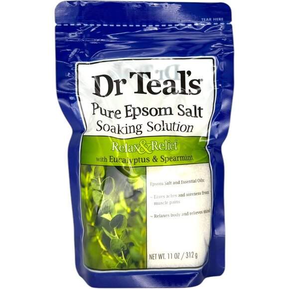 Dr Teal's Epsom Salt Bath Soak Gift Set 3pc Relax Relief Melatonin & Elderberry - Picture 2 of 7